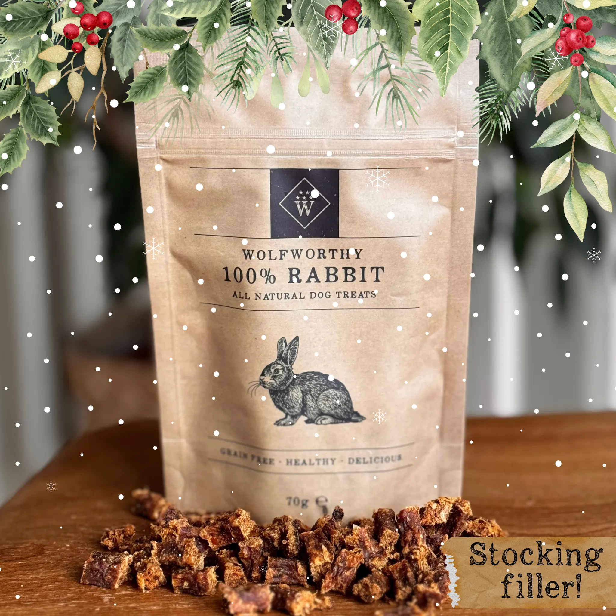 100% Rabbit Treats - All Natural Dog Treats