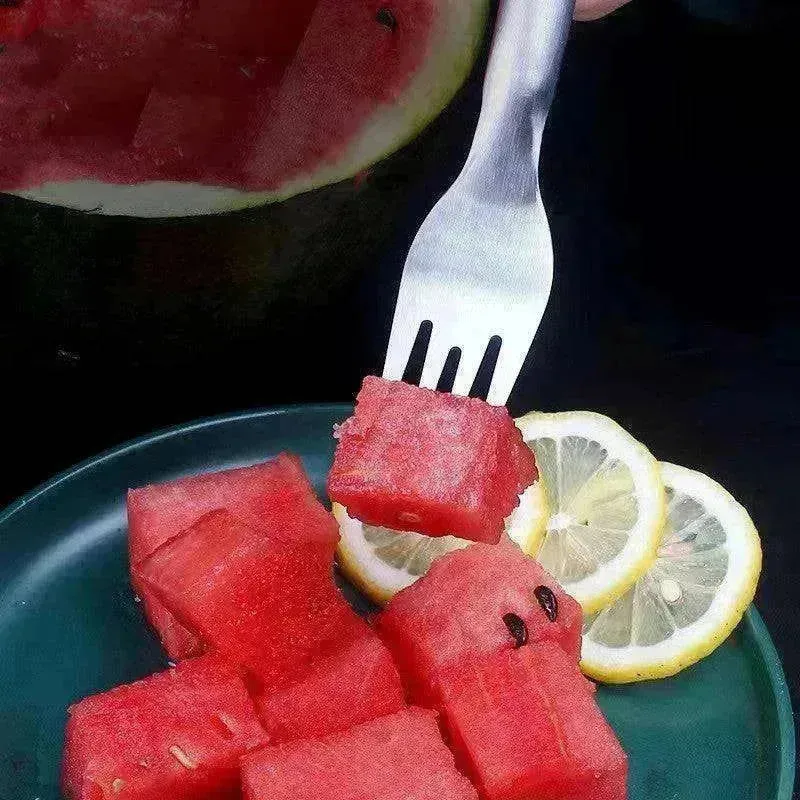 2 In 1  Slicer Multi purpose Stainless Steel Watermelon Fork