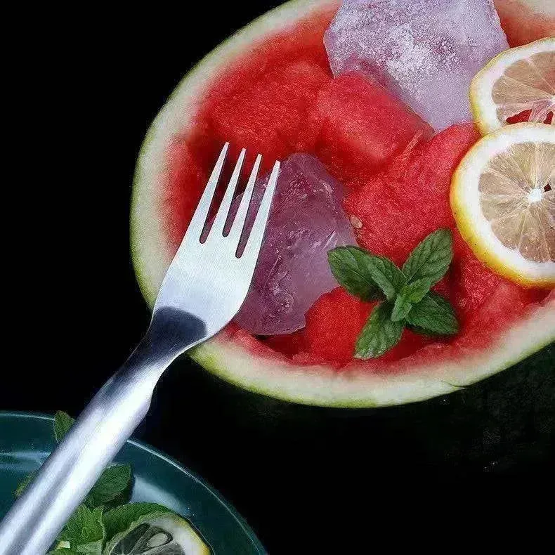 2 In 1  Slicer Multi purpose Stainless Steel Watermelon Fork