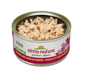 Almo Nature (1021H) HQS Natural Chicken and Liver in Broth Cat Can 2.47 oz (70g)