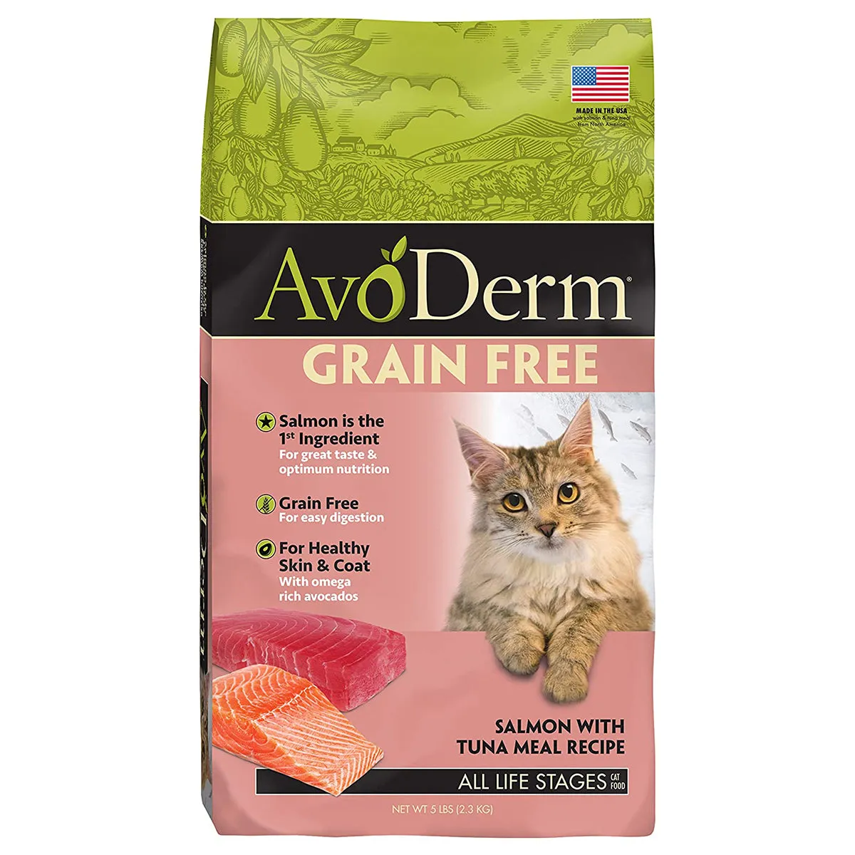 AvoDerm Grain-Free Salmon & Tuna Formula Dry Cat Food 5lb