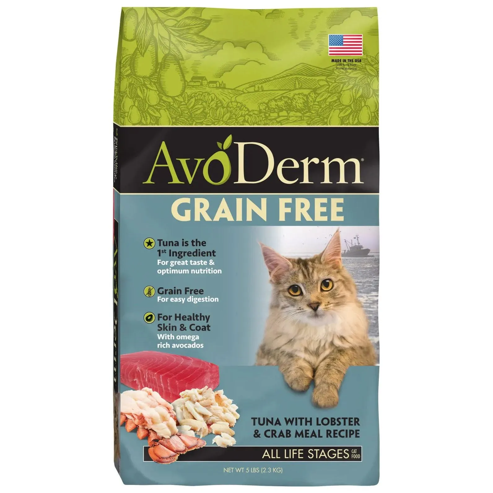 AvoDerm Grain Free Tuna with Lobster & Crab Meals Dry Cat Food