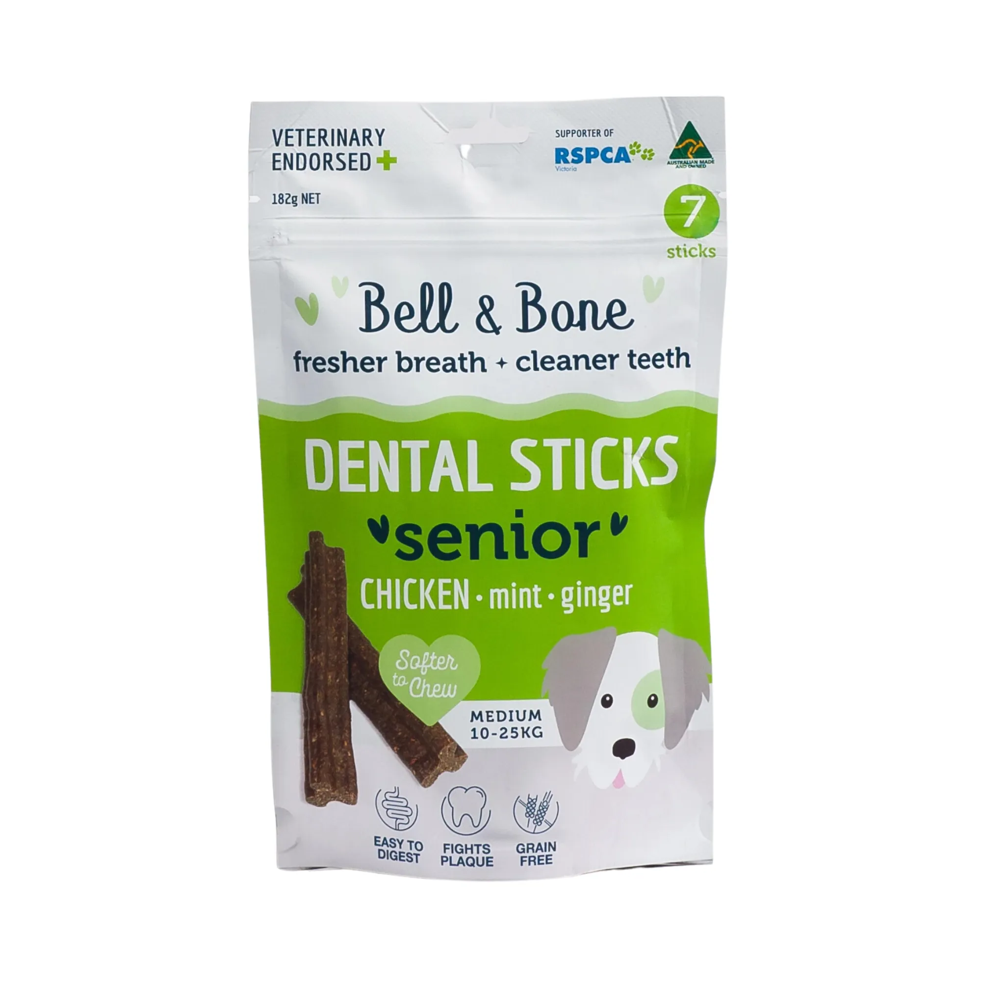 Bell & Bone Senior Dog Dental Sticks Chicken 7 Pack