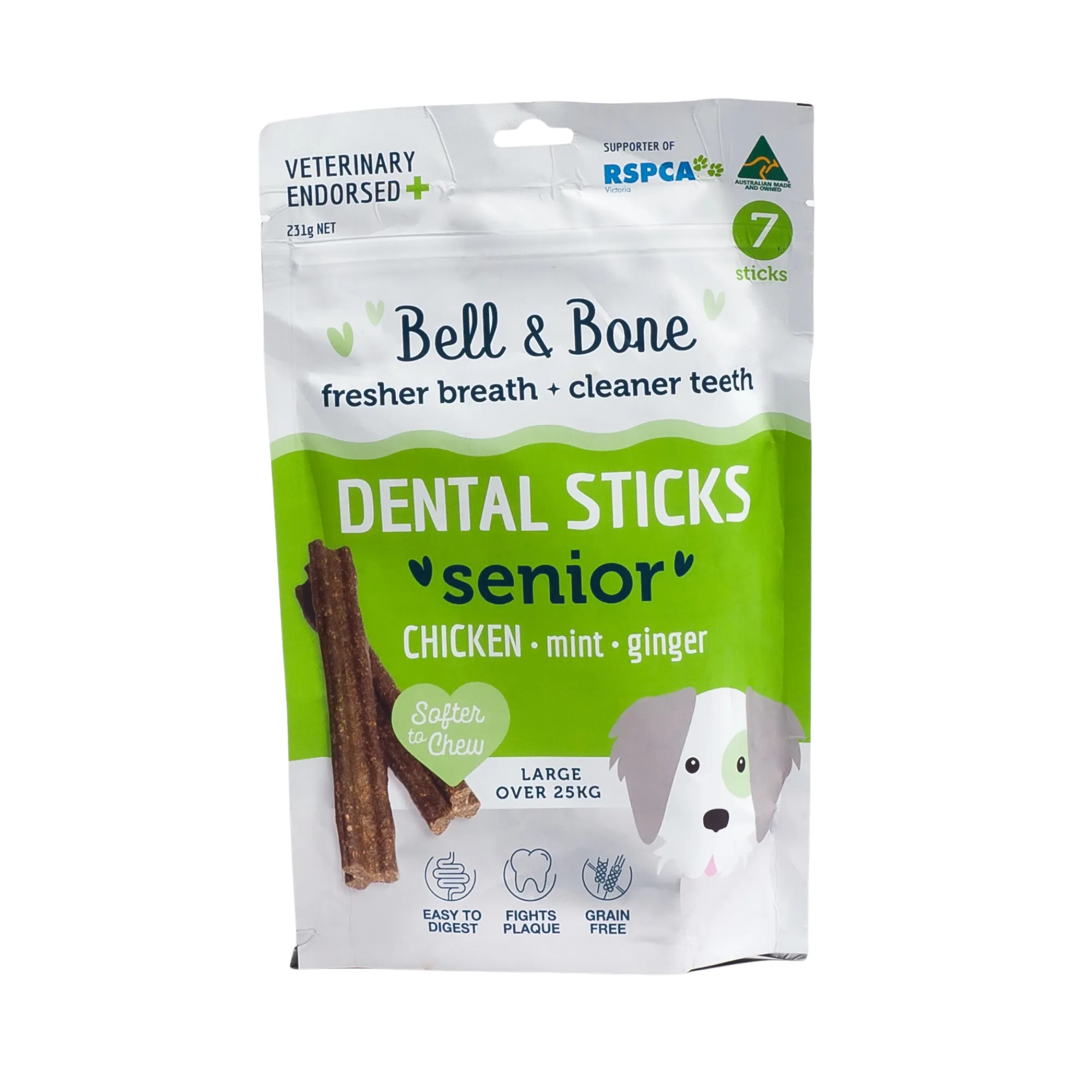 Bell & Bone Senior Dog Dental Sticks Chicken 7 Pack