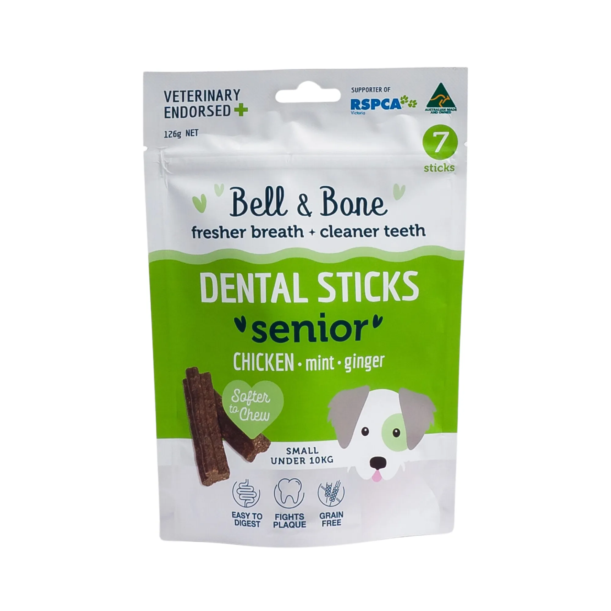 Bell & Bone Senior Dog Dental Sticks Chicken 7 Pack