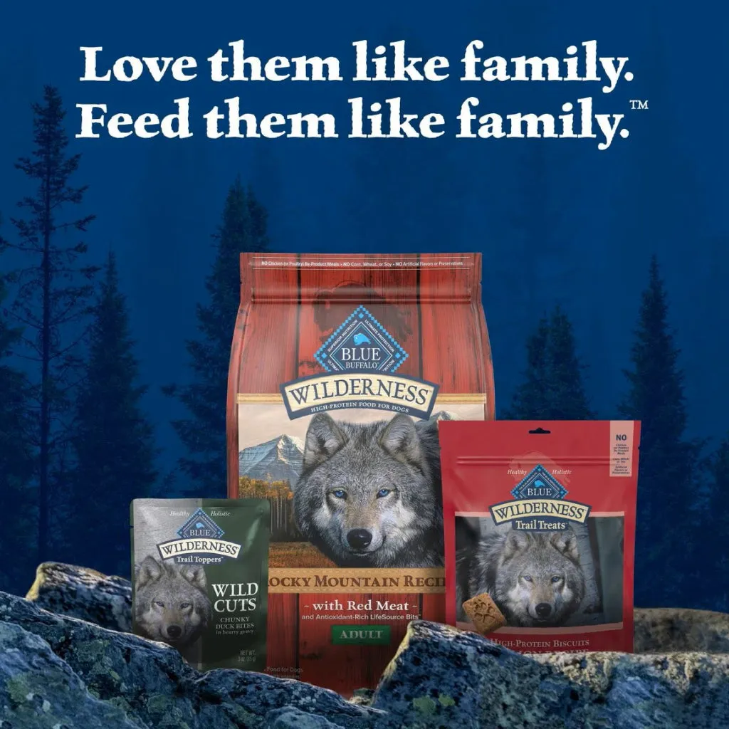 Blue Buffalo Wilderness Trail Toppers Wild Cuts Chunky Duck Bites in Hearty Gravy Wet Food Topper For Dogs (3 oz x 24 pouches)