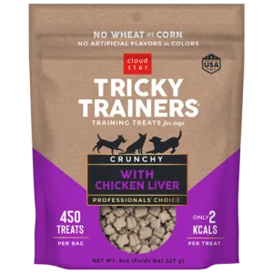 Cloud Star Tricky Trainers Crunchy Dog Treats Liver Flavor 227g