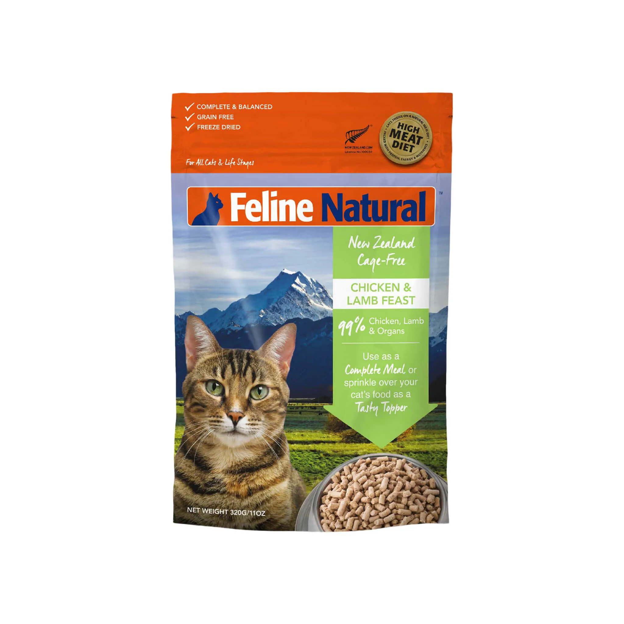 Feline Natural Grain-Free Freeze Dried Raw Cat Food