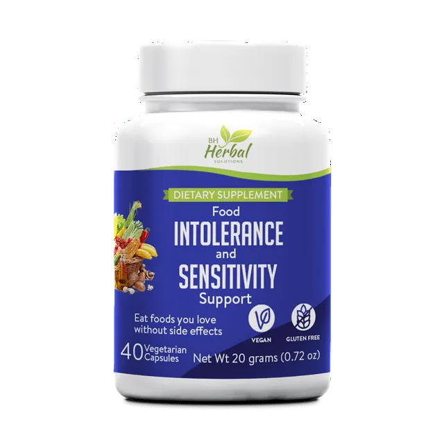 Food Intolerance & Sensitivity Support - Support for Gluten Intolerance -Eat Foods You Love Without The Negative Symptoms and Reactions - Digestive Aid - 100% Herbal and Natural