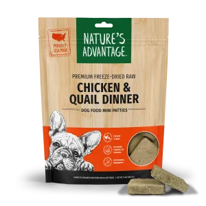 Freeze-Dried Chicken & Quail Dinner Dog Food Mini Patties