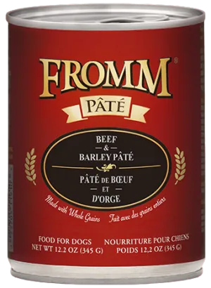 Fromm Beef & Barley Paté Canned Food for Dogs