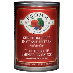 Fromm Four-Star Shredded Beef in Gravy Wet Dog Food