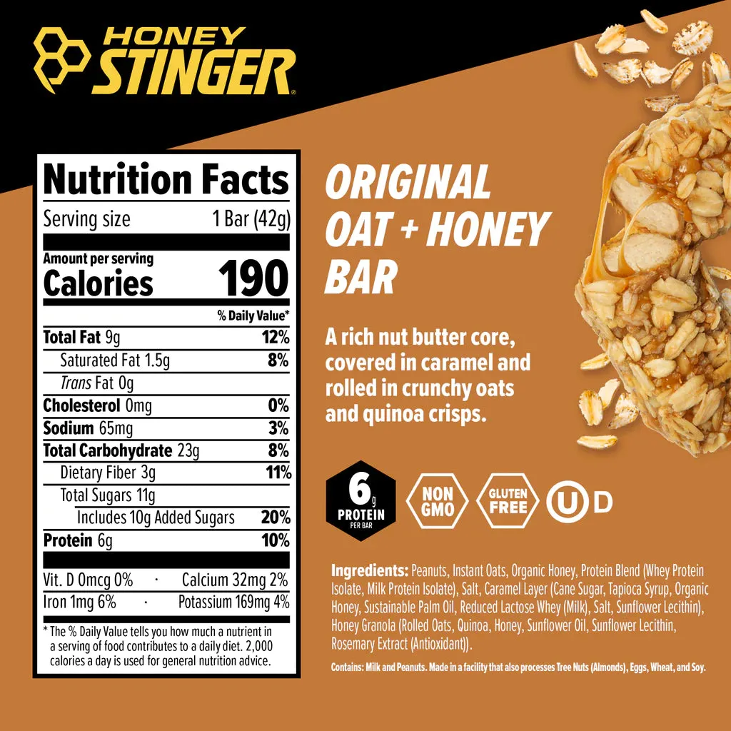 Honey Stinger Organic Snack Bars - Oat & Honey