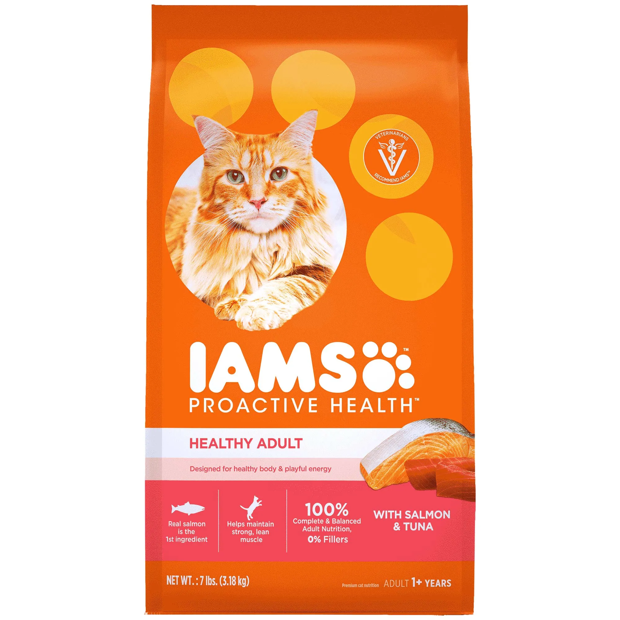 Iams Healthy Adult Salmon & Tuna Dry Cat Food