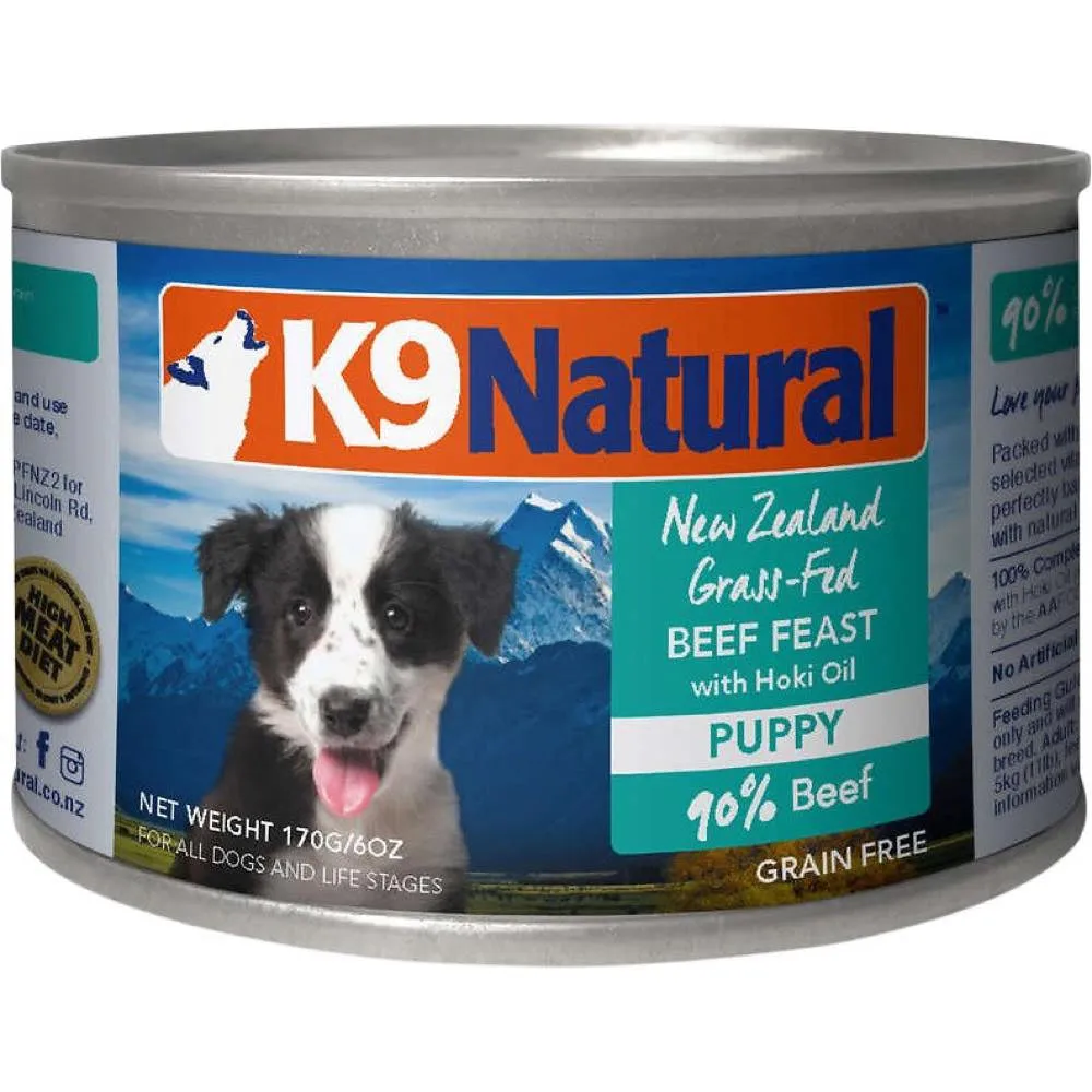 K9 Natural Puppy Beef & Hoki Grain-Free Canned Dog Food 170g