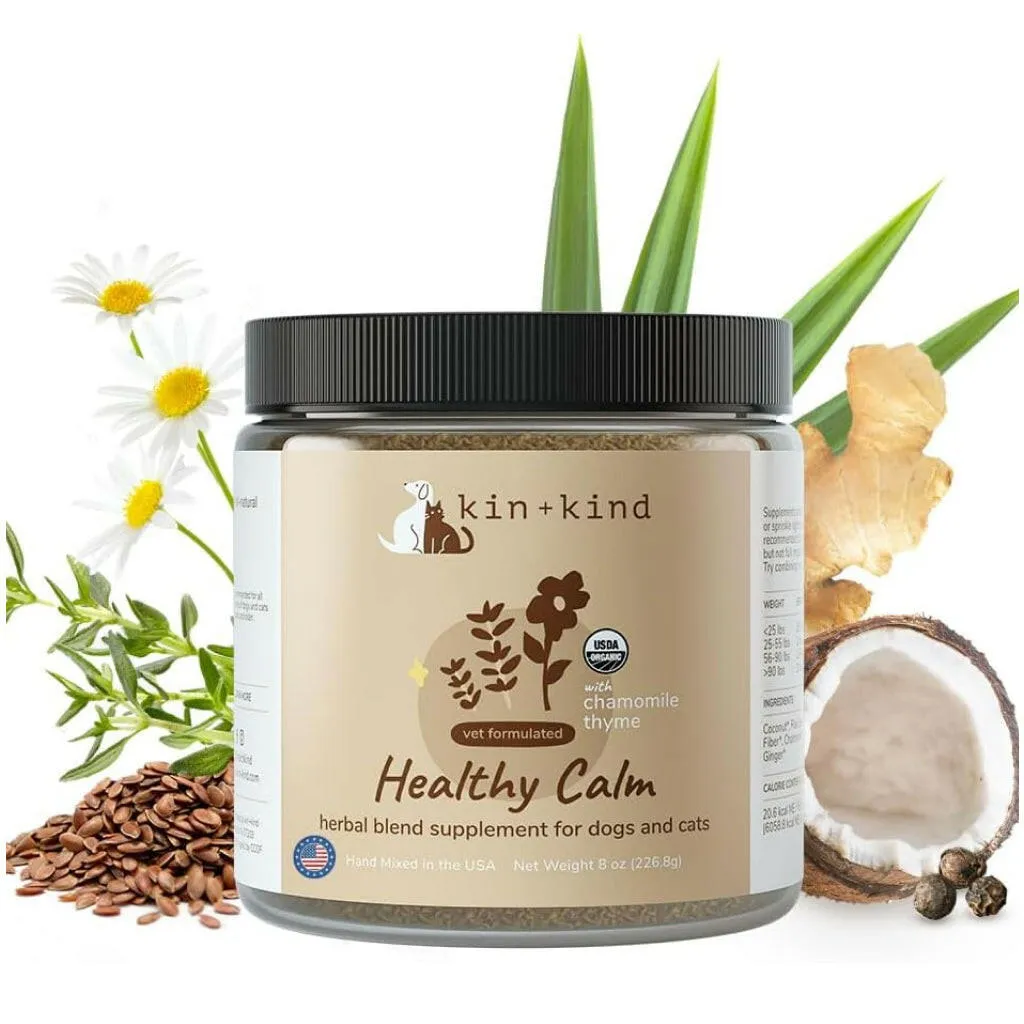 kin kind Organic Healthy Calm Herbal Blend Supplement for Dog & Cats