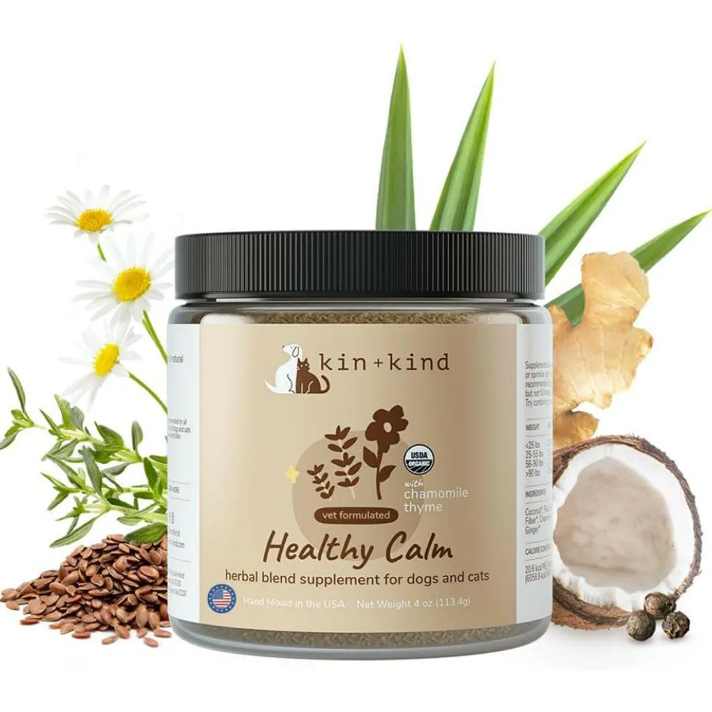 kin kind Organic Healthy Calm Herbal Blend Supplement for Dog & Cats