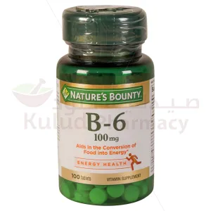 Natures Bounty Vitamin B-6 Tablet 100 Mg 100 PC