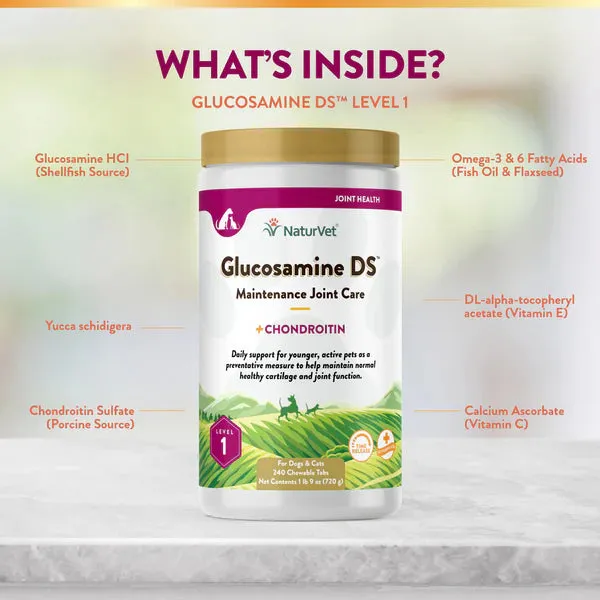 NaturVet Glucosamine DS™ Chewable Tabs Level 1