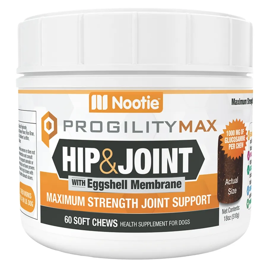 Nootie Progility Hip & Joint Maximum Strength Soft Chew Supplements for Dogs - 60ct