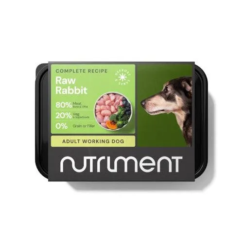 Nutriment Rabbit Formula RAW Frozen Adult Dog Food Tub 500g