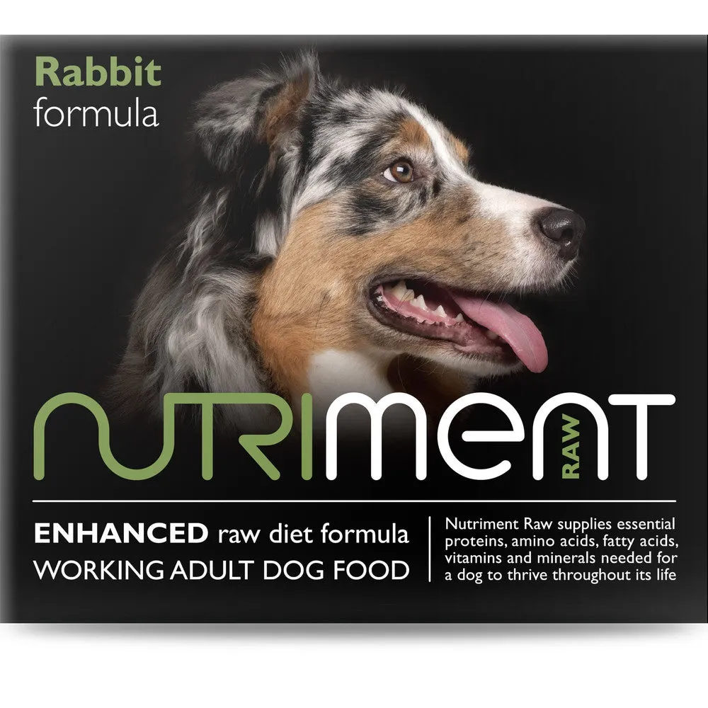 Nutriment Rabbit Formula RAW Frozen Adult Dog Food Tub 500g