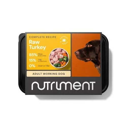 Nutriment Turkey Formula RAW Frozen Adult Dog Food Tub 500g