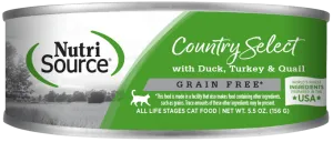 NutriSource® Country Select, Wet Cat Food, 5.5oz Case of 12