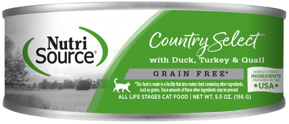 NutriSource® Country Select, Wet Cat Food, 5.5oz Case of 12