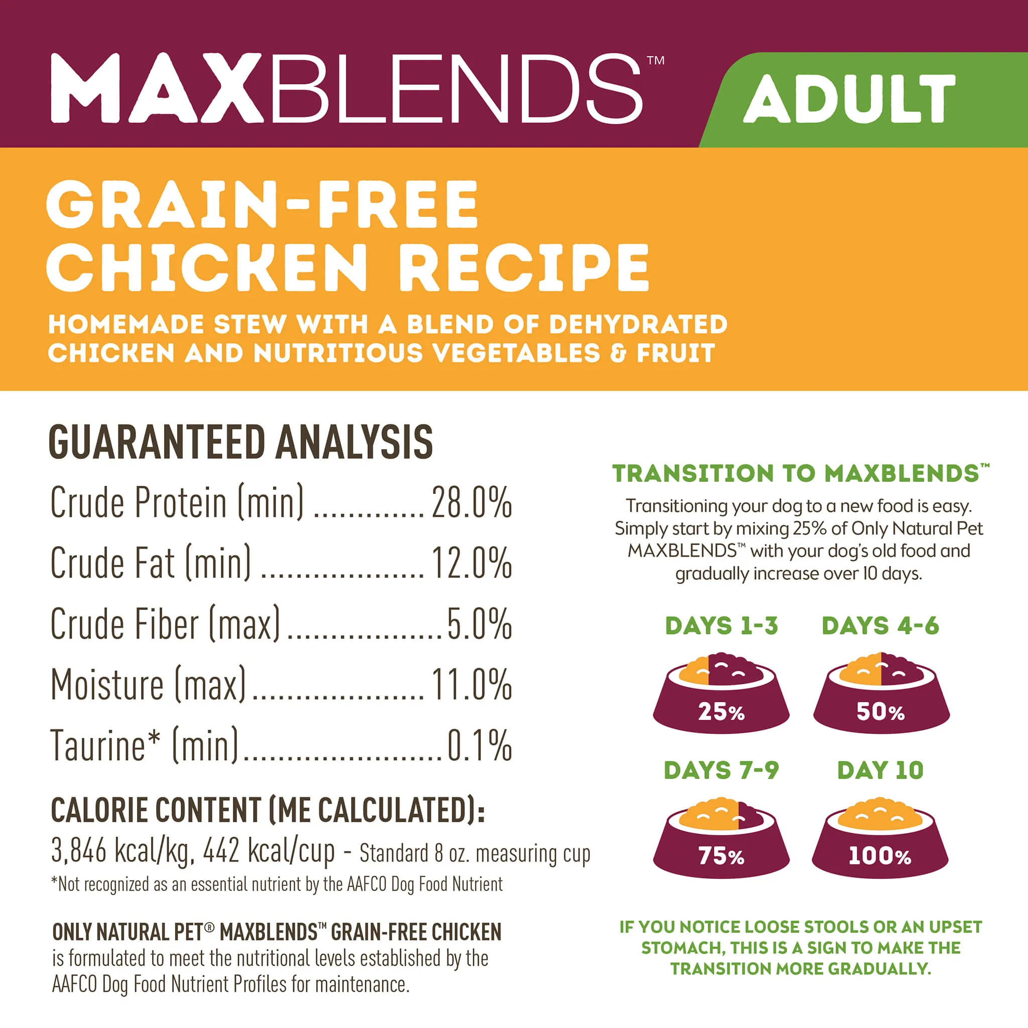 Only Natural Pet MaxBlends Grain-Free Chicken Recipe Dehydrated Dog Food