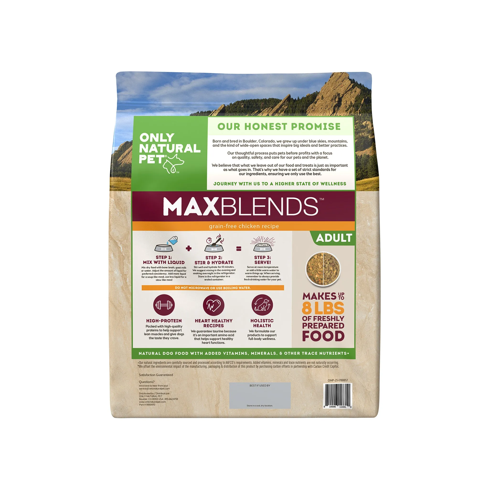 Only Natural Pet MaxBlends Grain-Free Chicken Recipe Dehydrated Dog Food