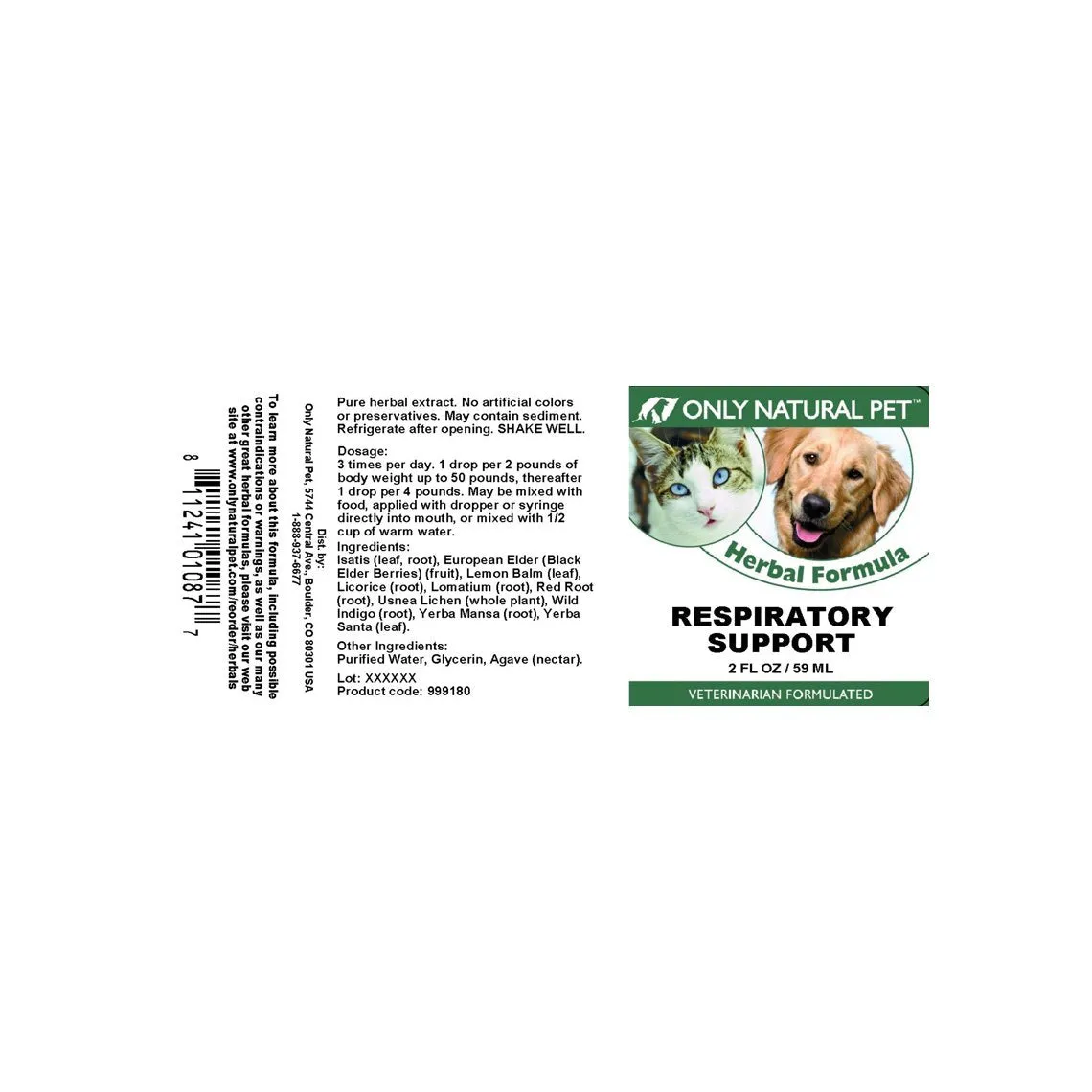 Only Natural Pet Respiratory Support Herbal Formula