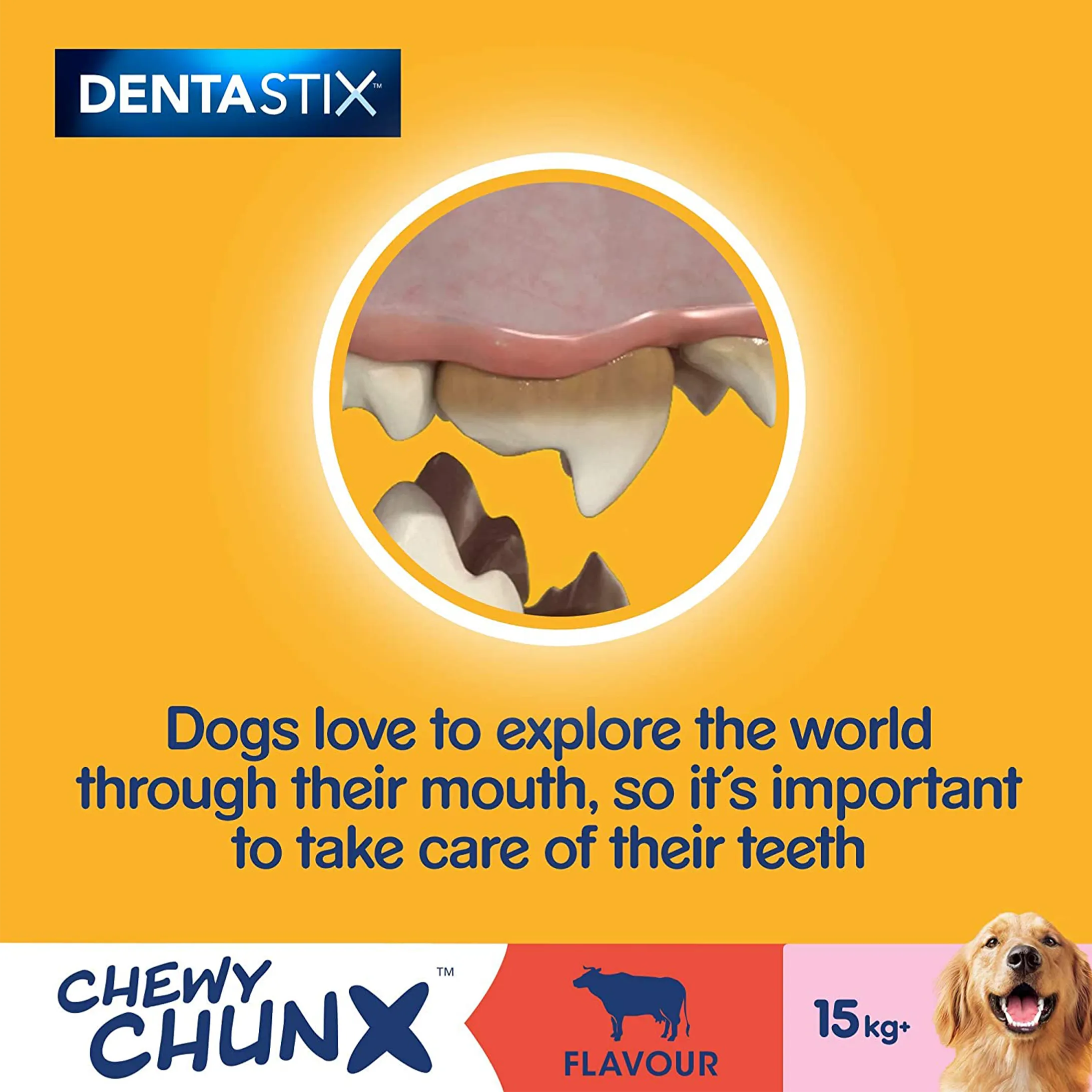 Pedigree Dentastix Chewy Chunx Maxi Dog Treat Beef Flavour