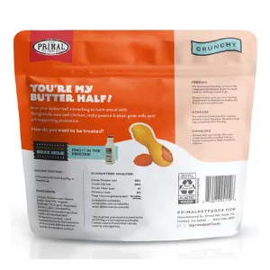 Primal You're My Butter Half Freeze-Dried Chicken, Peanut Butter & Goat Milk Dog Treats 2 oz