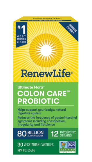 Renew Life Ultimate Flora Colon Care 80 Billion 30 Capsules