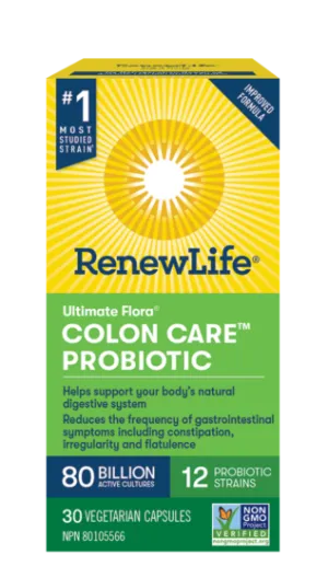 Renew Life Ultimate Flora Colon Care 80 Billion 30 Capsules