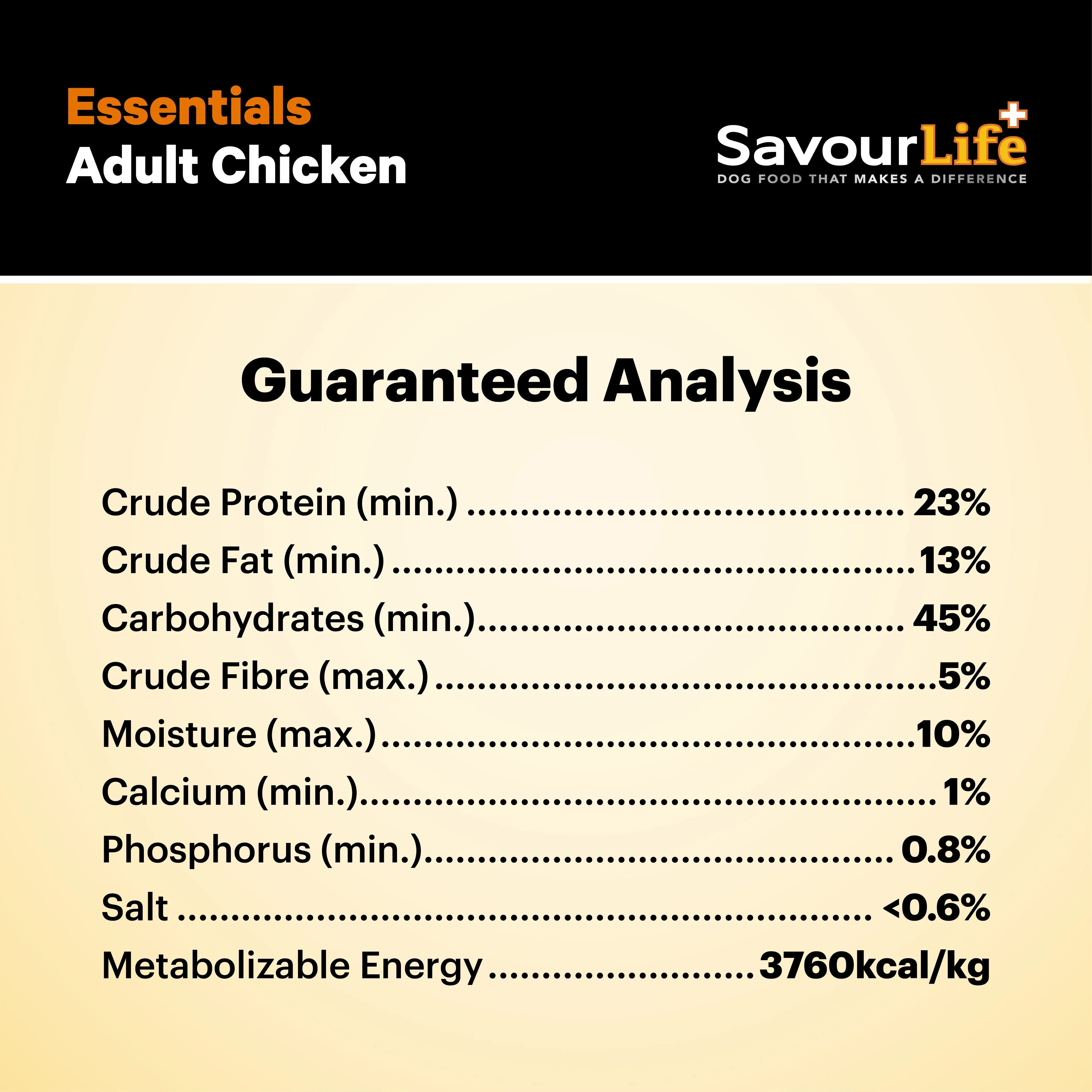 Savourlife Essentials Dry Dog Food Chicken with Veggies & Rice 3kg^^^