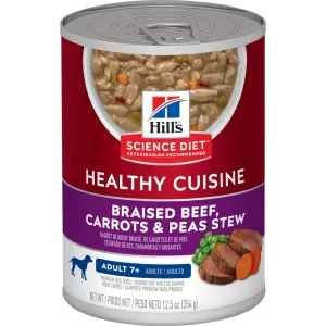 Science Diet Adult 7  Healthy Cuisine Braised Beef, Carrots & Peas Stew Wet Dog Food