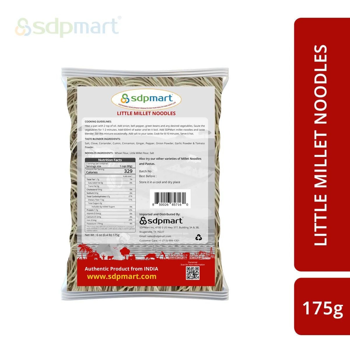 SDPMart Little Millet Noodles 175g