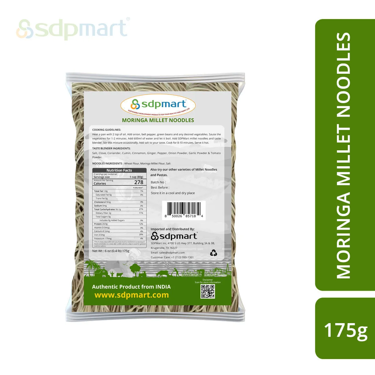 SDPMart Moringa Millet Noodles 175g