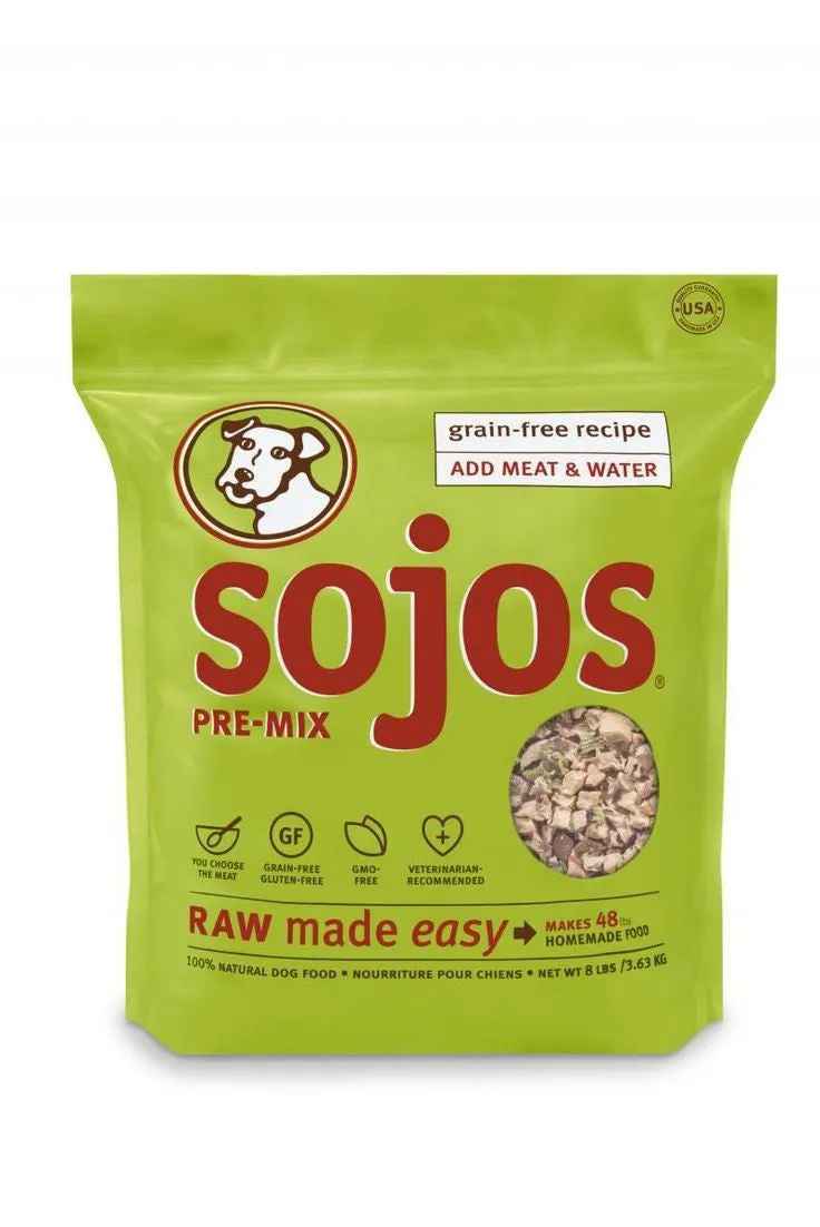 SOJOS Raw Dog Food Mixes; Available in 4 Flavors