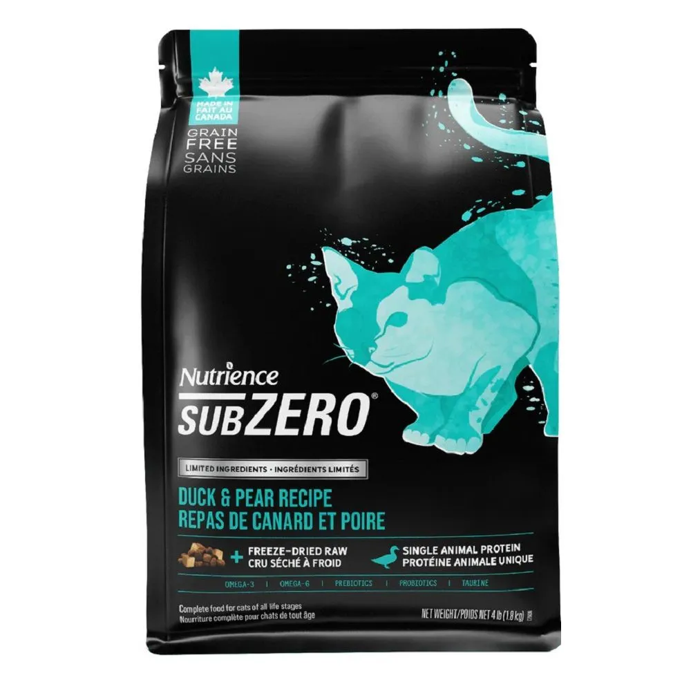 SubZero - L.I.D Kibble with Freeze Dried Raw Cubes  Duck & Pear for Cats