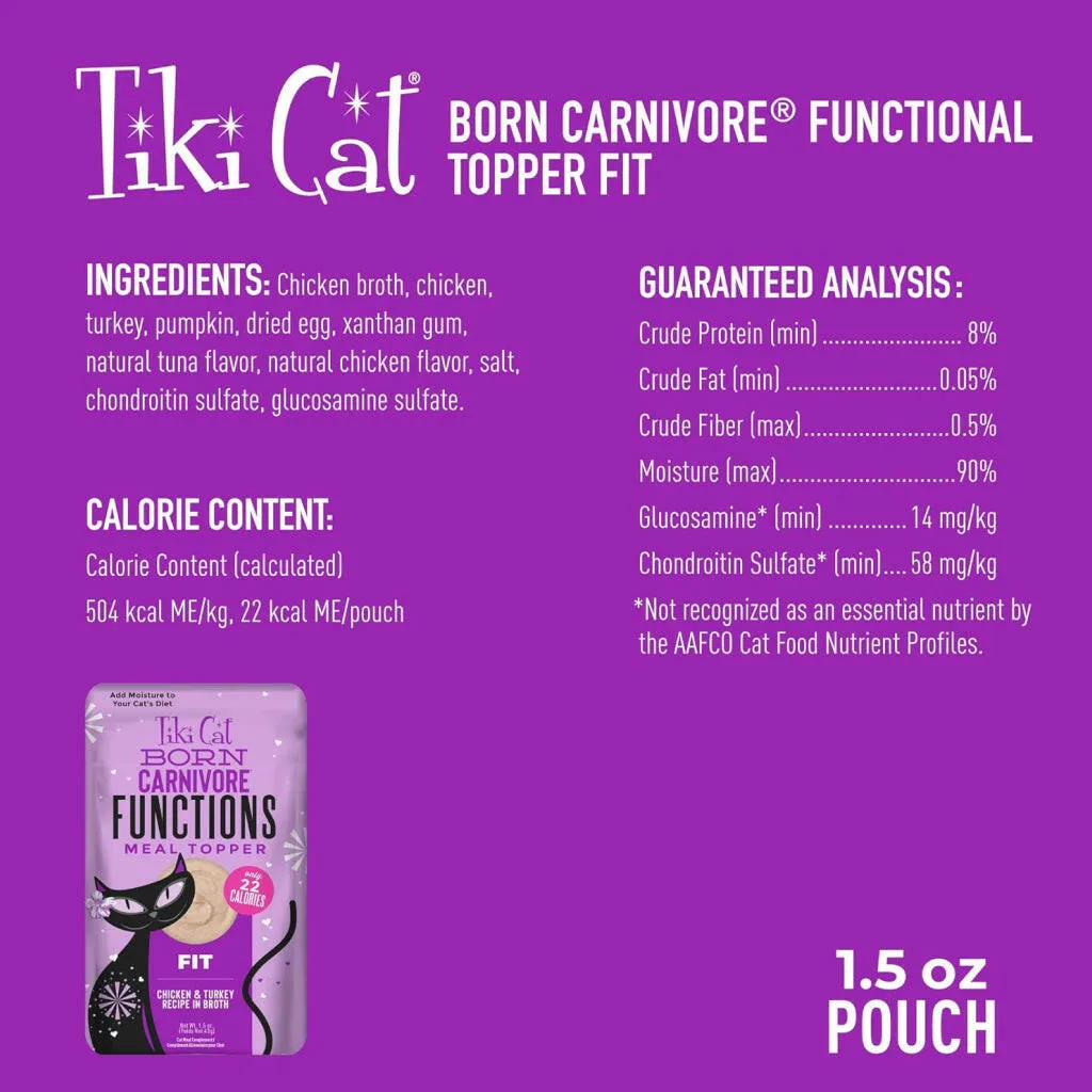 Tiki Cat Born Carnivore Function Topper Fit (1.5 oz x 12 pouches)