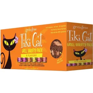 Tiki Cat Grain Free Grill Variety Pack 6 Flavors 12/2.8 oz