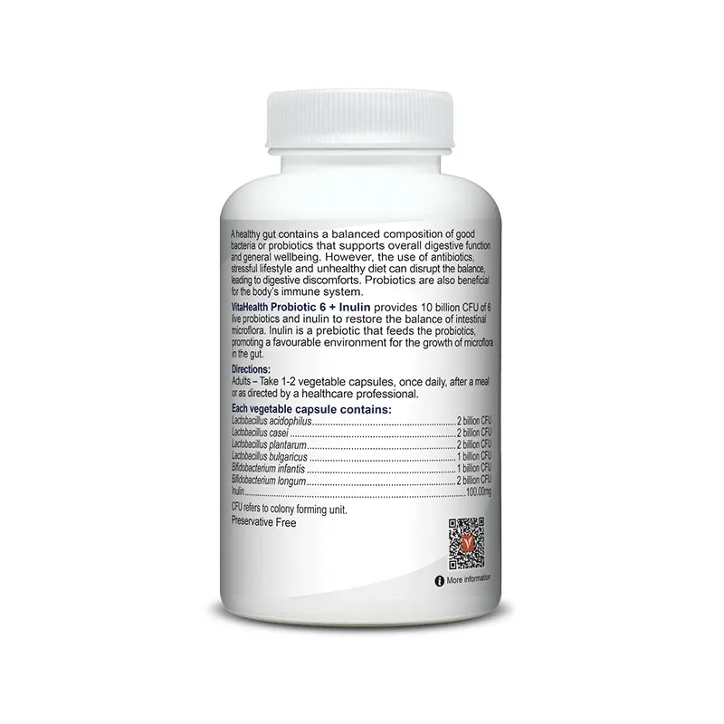 VitaHealth Probiotic 6   Inulin 60s