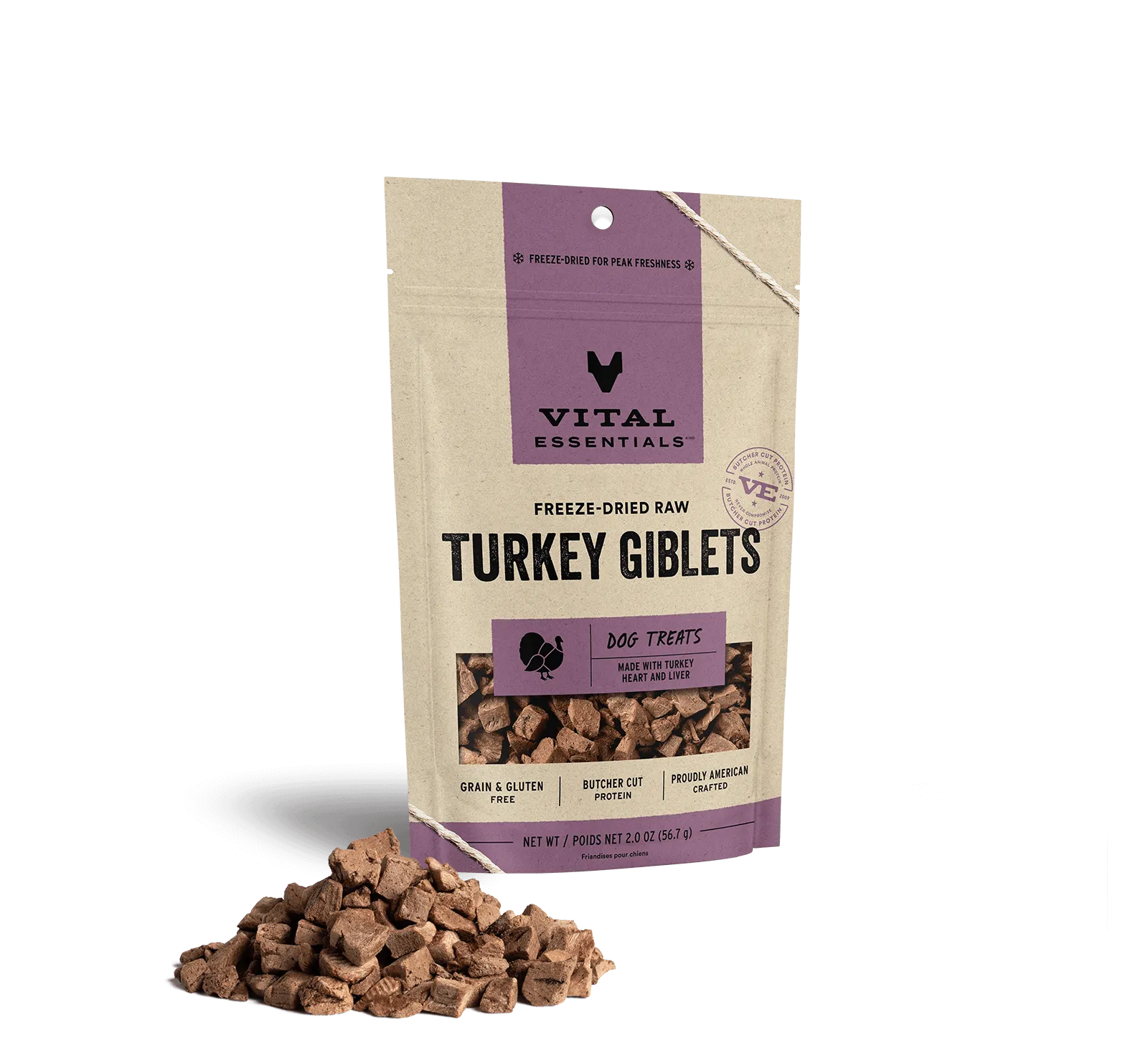 vital essentials - turkey giblets (57g)