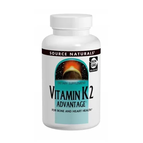 Vitamin K-2 Advantage 120 Tabs By Source Naturals