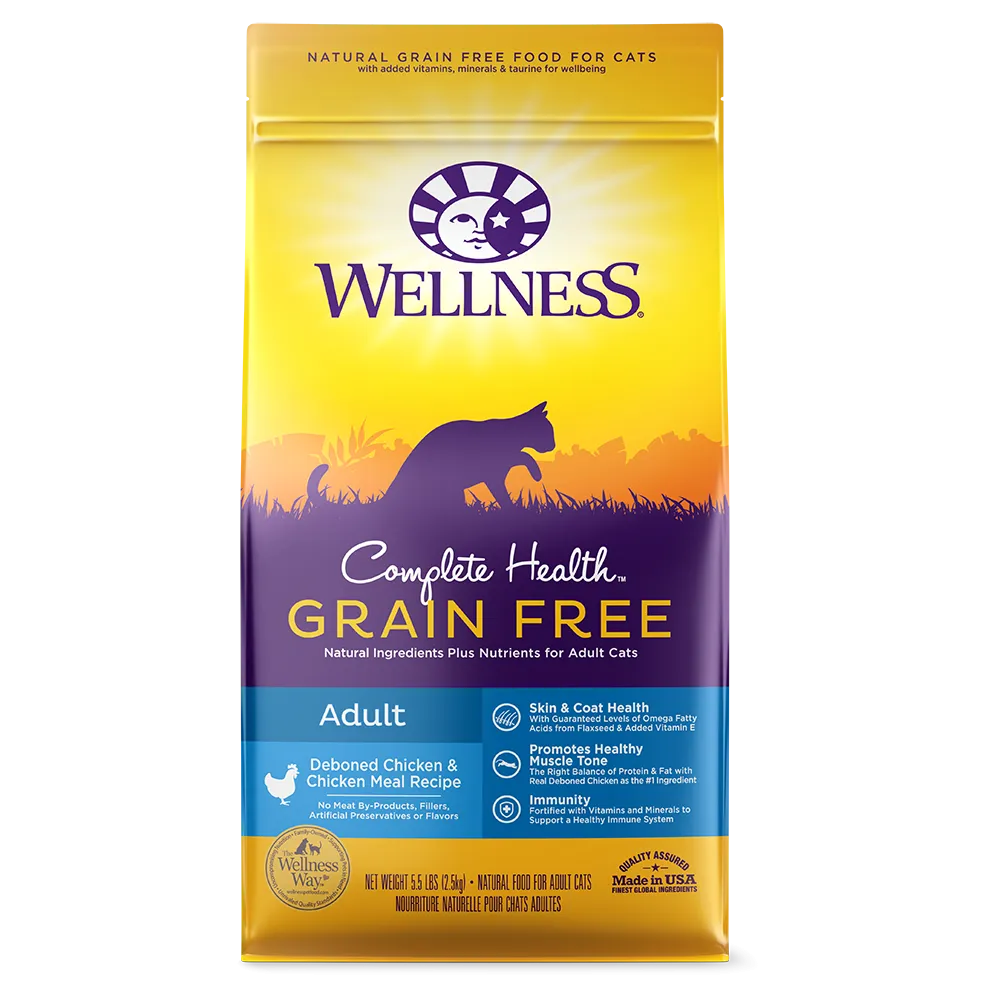 Wellness Cat Complete Health Grain Free Adult Deboned Chicken & Chicken Meal Recipe 5.5lb