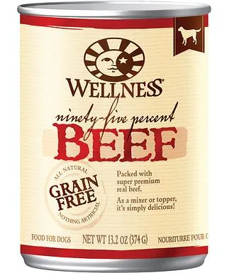 Wellness Natural Grain Free 95% Beef Recipe Adult Wet Dog Food