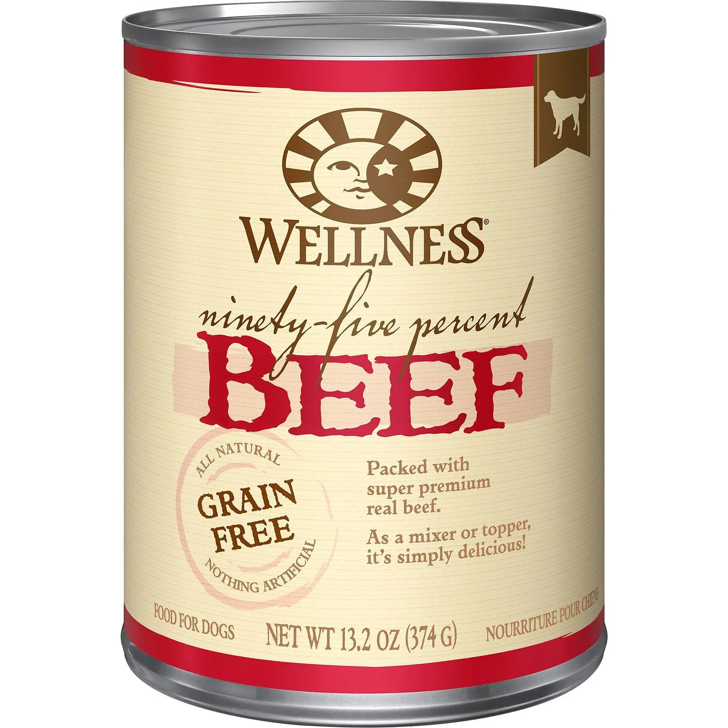 Wellness Natural Grain Free 95% Beef Recipe Adult Wet Dog Food